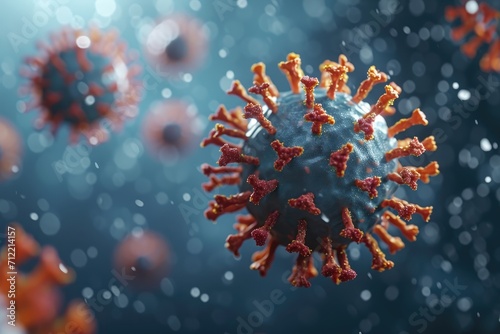 SARS CoV 2 outbreak caused by novel coronavirus 2019 nCov as dangerous pandemic flu strain photo