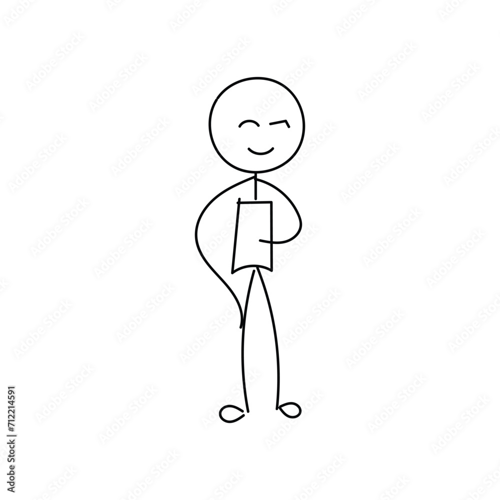 Funny Stickman hand drawn style for print or use as poster, card, flyer, tattoo or T Shirt design Funny Stickman hand drawn style for print or use as poster, card, flyer, tattoo or T Shirt design