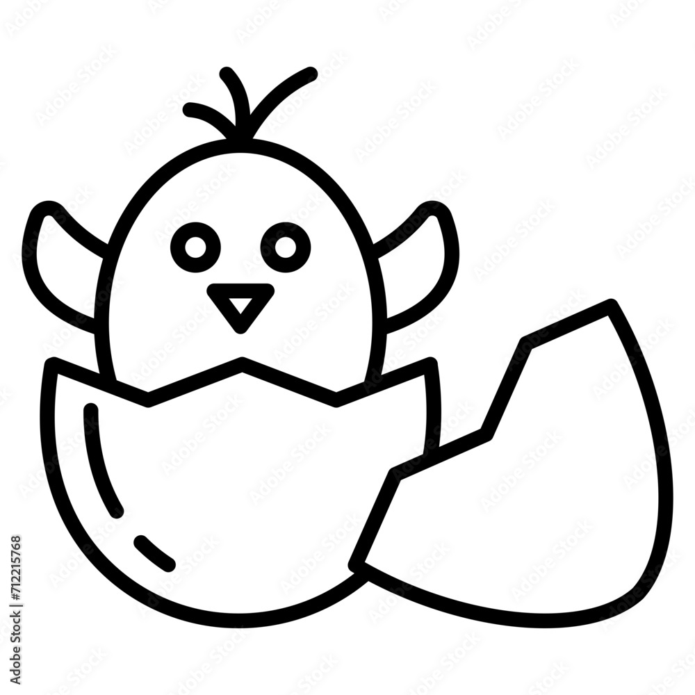Chick Hatching Icon