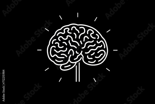 Brain vector encompassing neuroscience, neural network, brain anatomy vectors. Neurons, cerebral cortex, and brain hemispheres. Connectivity represented by synapse vectors concept of the human mind