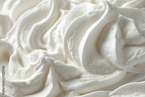 Close up of white whipped cream