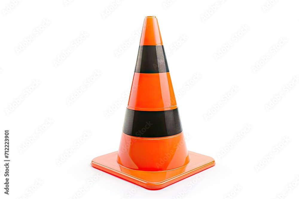 Isolated traffic cone on white background Isolated traffic cone on white background