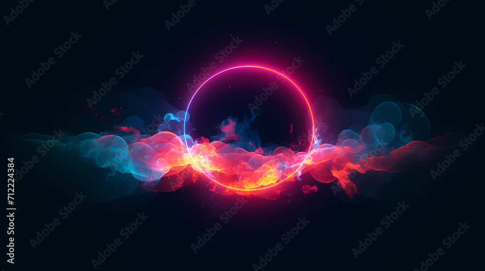 Obraz premium Technology abstract lines background and light effects, technology sense background