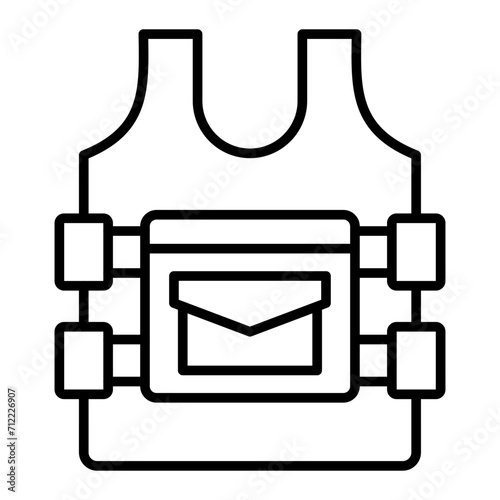   Police Vest line icon