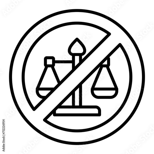   Banned line icon