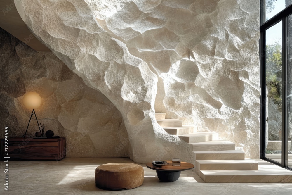 a modern interior design with beige stone panels on wall style inspiration ideas a modern interior design with beige stone panels on wall style inspiration ideas