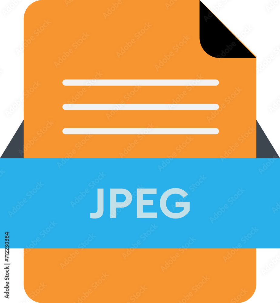 JPEG File icon with Deep Saffron Color JPEG File icon with Deep Saffron Color