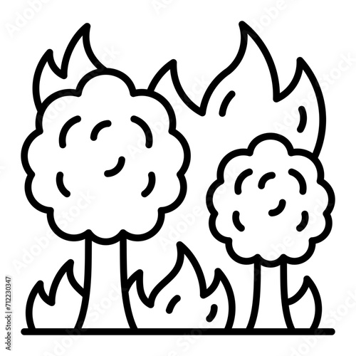   Wildfire line icon