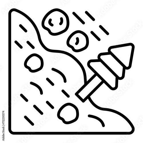   Avalanche line icon