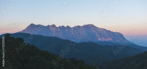 Landscape image of Doi Luang Chiang Dao mountain in Chiangmai, Thailand