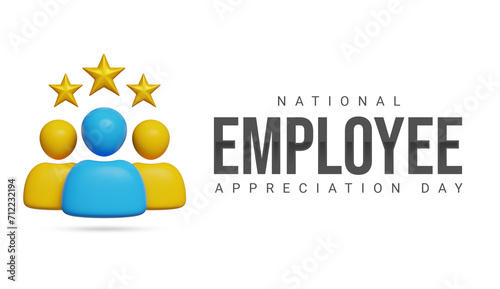 National Employee Appreciation Day illustration. Top employee, Satisfaction, performance. Employee appreciation day illustration banner design template photo