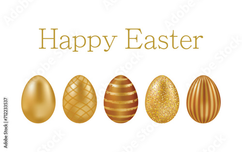 happy easter golden eggs