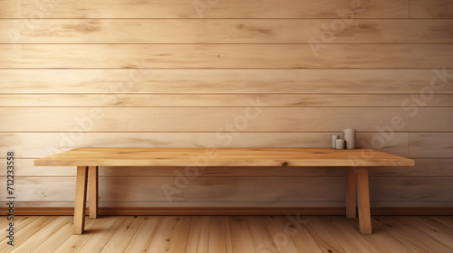 Blank empty wooden table