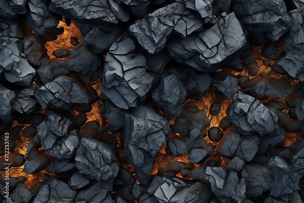 Rendering of charcoal stones background