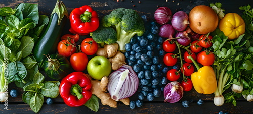 fresh vegetables on a wooden table © DIVO
