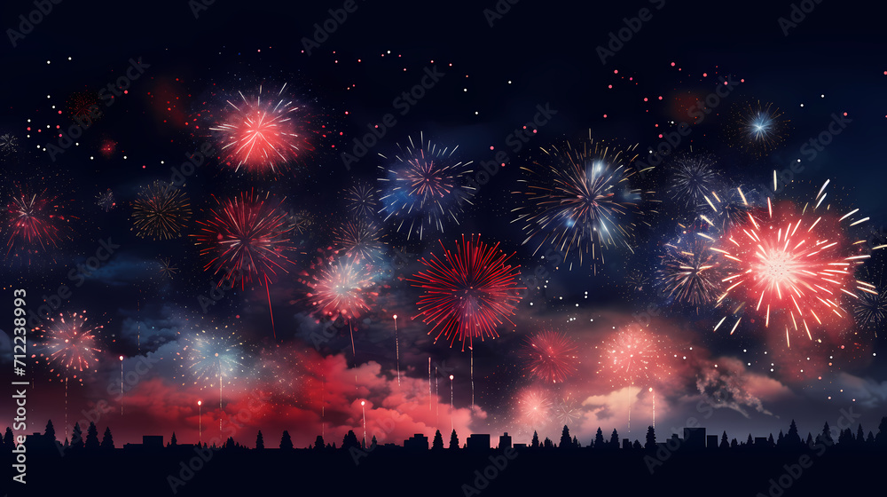 Fireworks background for celebration, holiday celebration concept Fireworks background for celebration, holiday celebration concept