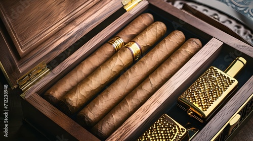 cigar box with cigars