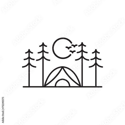 outdoor explore holiday icon logo design vector © makmur