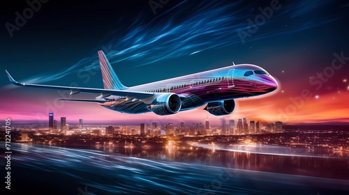 Airplane design & air freight logistics - transportation, technology, flight, airline
