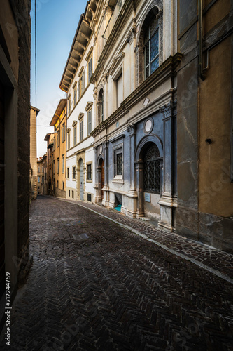 Fototapeta Naklejka Na Ścianę i Meble -  Bergamo, upper city. Between history and ancient monuments.