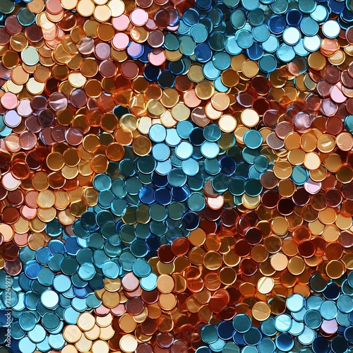 Abstract seamless pattern with sequins texture