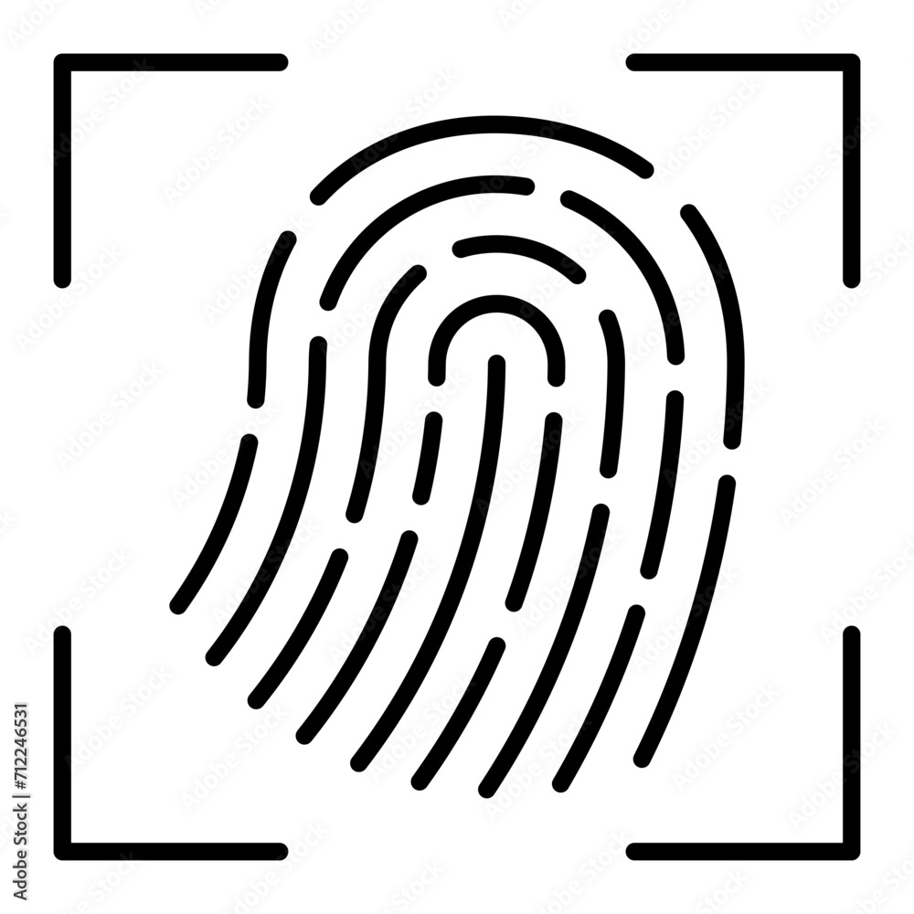 Fingerprint Scan line iocn Fingerprint Scan line iocn