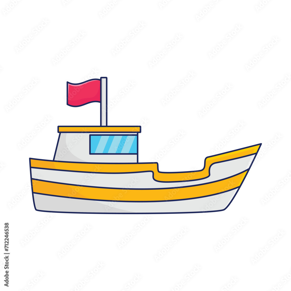Obraz premium boat illustration
