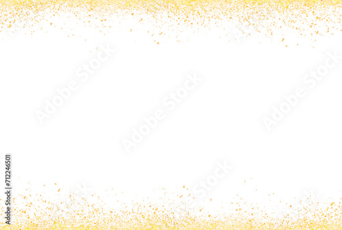 luxury gold glitter sparkle light powder confetti frame round border
