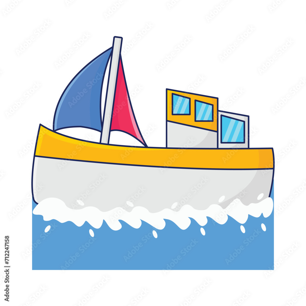 Obraz premium boat illustration