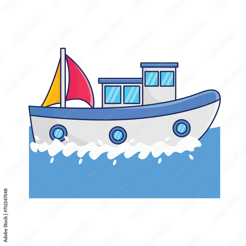 Obraz premium boat illustration