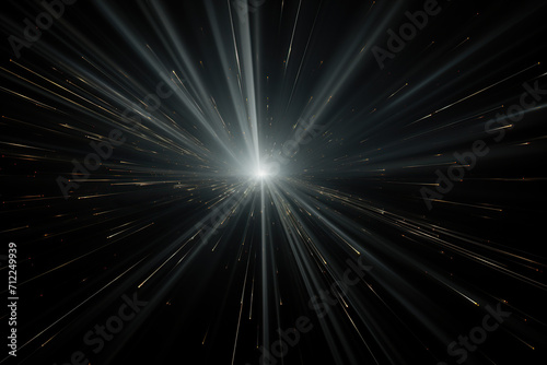 Diverging rays in the dark. Abstract luxury background. Generated by artificial intelligence