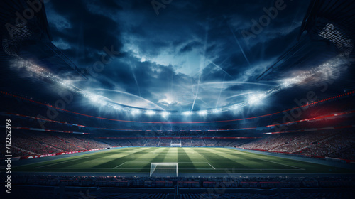 light in the night in stadium