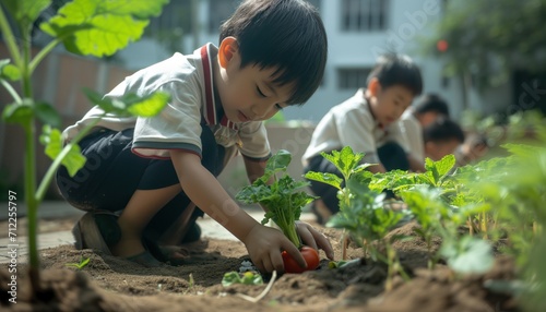 School and education, school students, happy students, students studying. Students, teaching. Elementary school, high school, childhood.	