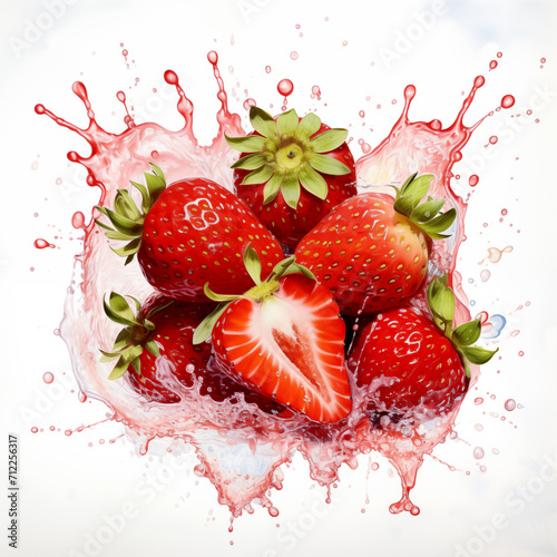 strawberry exploding