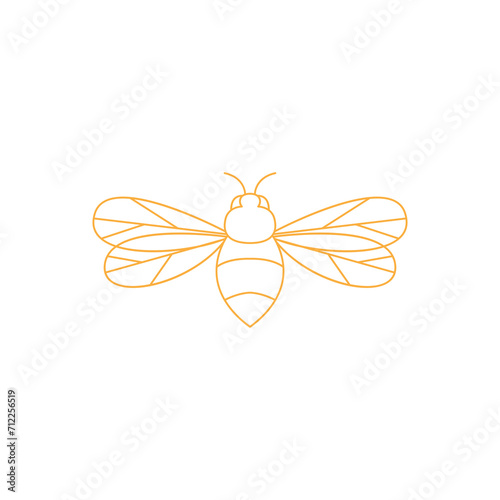 insect honey bee icon logo design vector