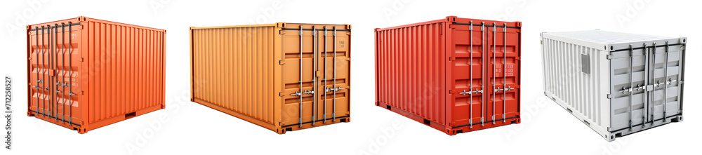 container isolated on a transparent PNG background, white background ...