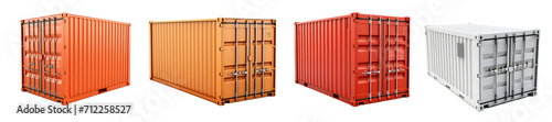 container isolated on a transparent PNG background, white background, Generative Ai