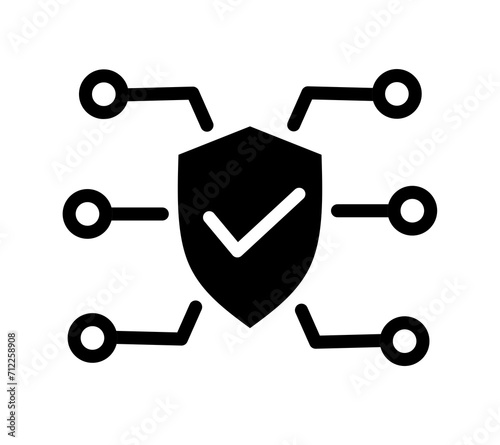 cyber security icon vector with simple design