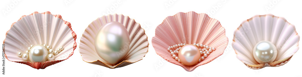 Fototapeta premium Clam Shell with Pearl PNG