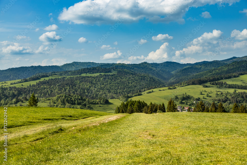 Beautiful panorama of the Pieniny Mountains. Beautiful panorama of the Pieniny Mountains.