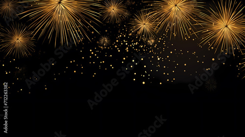 Beautiful creative holiday background with fireworks and sparkles