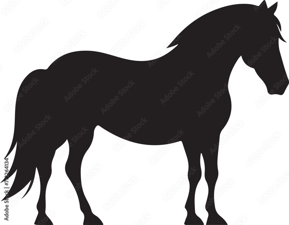 silhouette of a horse