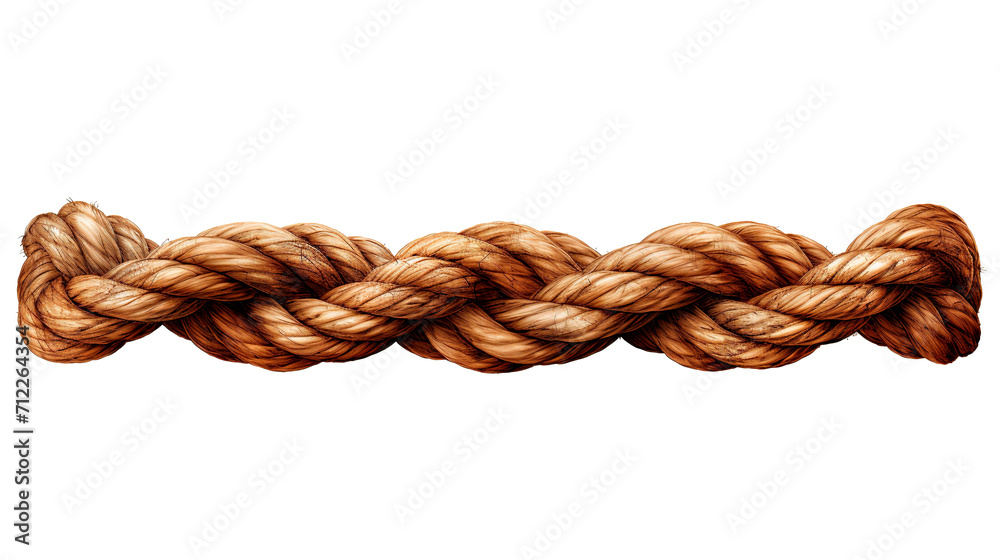 Rope with knots isolated on white background Rope with knots isolated on white background