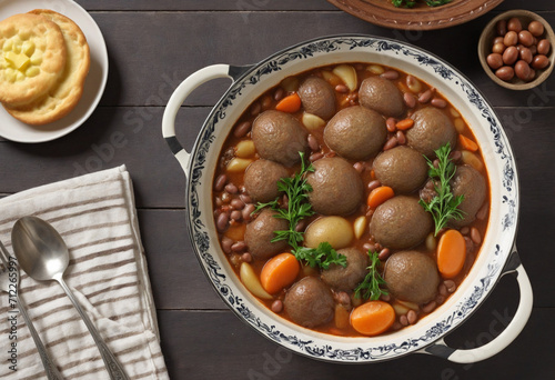 Traditional Jewish Cholent and Hamin Delight photo