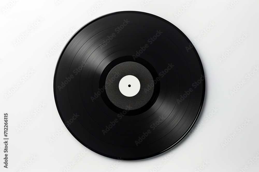 Black vinyl record isolated on white background Black vinyl record isolated on white background