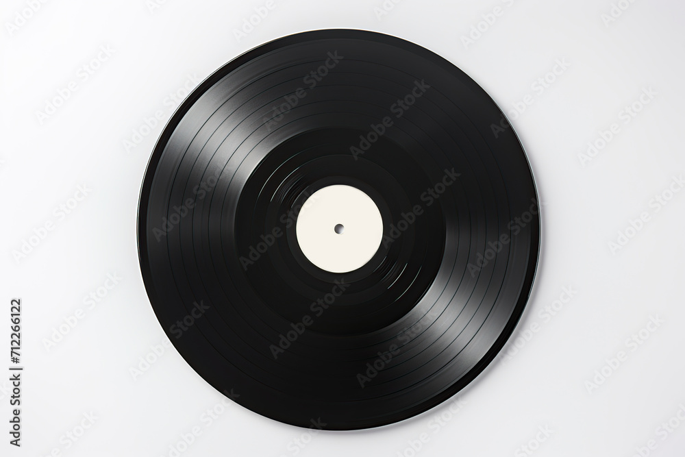 Black vinyl record isolated on white background Black vinyl record isolated on white background