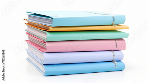 Stack of documents in folders
