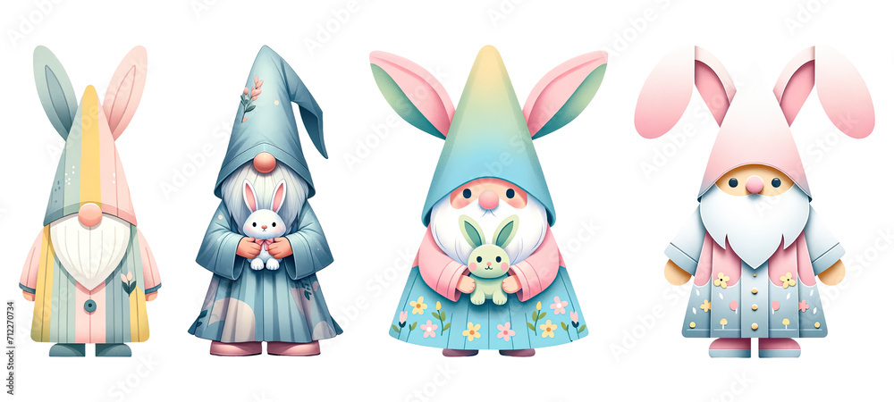 Cute Easter Gnomes Clipart. Sweet Gnome
