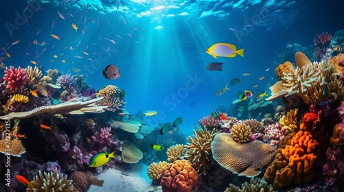 Mesmerizing Underwater Scene with Coral Reefs and Colorful Fish AI Generated © AlexandraRooss