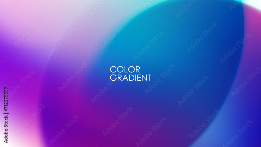 Abstract blurred background with bright color gradient. Vibrant graphic template for creative graphic design. Vector illustration.